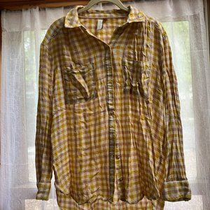 Pilcro Seamed Tunic Buttondown